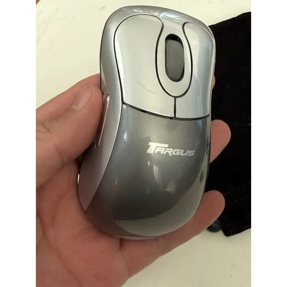 Targus PAWM10 Gray Optical Wheel Mouse Wireless Scroll USB Receiver, Works Great